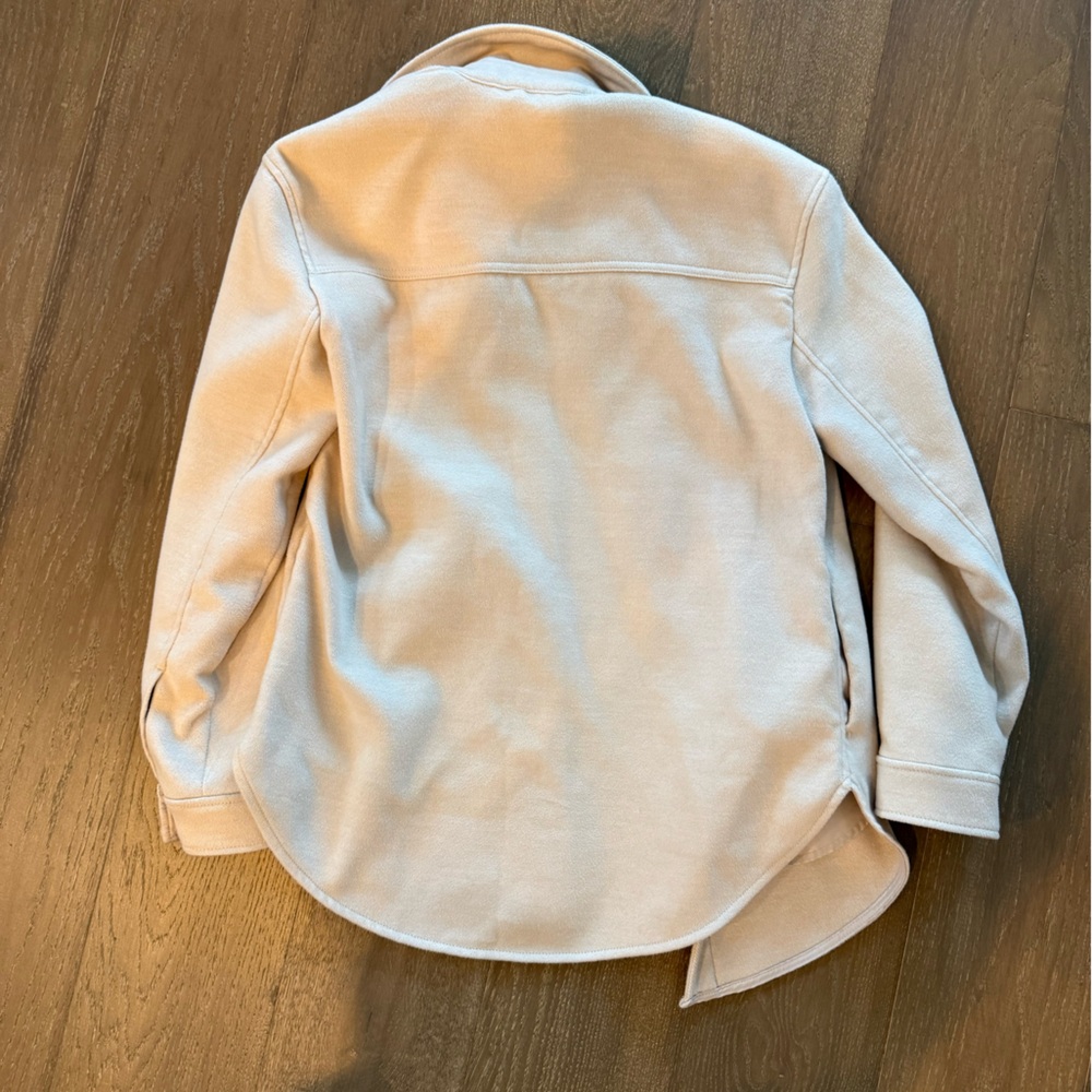 Cream Button-Up Shirt Jacket - Picture 3 of 6